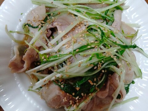 水菜と豚肉